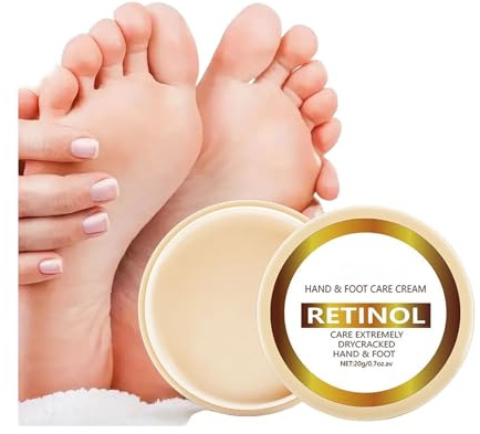 Balsamo per talloni secchi e screpolati, crema per le mani curativa al retinolo, crema idratante e ammorbidente per piedi, gomiti e mani, trattamento per la cura dei piedi per talloni secchi,