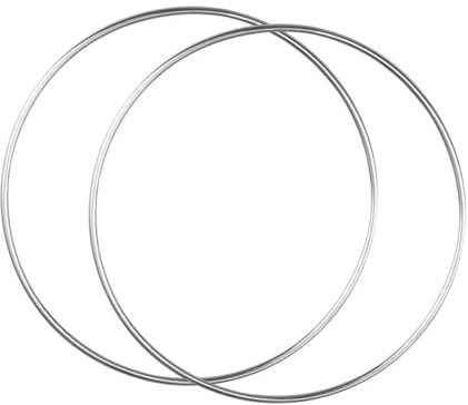 LOVIVER 2 Piezas Metal Floral Hoops Rings Anillos de aro Artesanal Artesanía de Pared Redonda Manualidades Colgantes multifuncionales para de Bodas, Diámetro 45 Cm