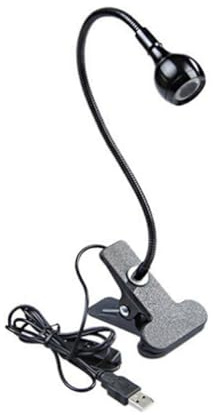 Operitacx Lámpara Led Clip Usb 3w Luz Violeta Flexible Para Leer Lámpara De Mesa De Iluminación Hogar Ahorro Energía Protección Ocular Adaptable Para Lectura Nocturna y Viajes