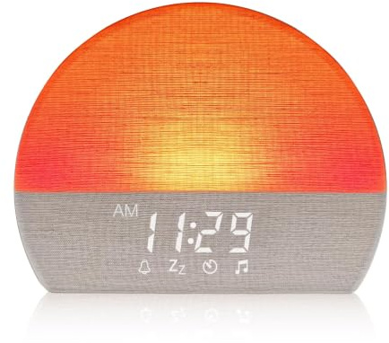Sunrise Alarm Clock, White Noise Wake Up Light, Daylight Alarm Clocks