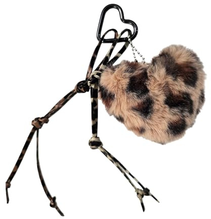 Portachiavi morbido con ciondolo in peluche a forma cuore, portachiavi morbido, adatto per borse, portachiavi e decorazioni automobilistiche, regalo per coppie, accessorio per chiavi portatile