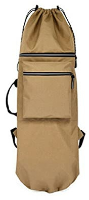 UALXPAO Sac de Transport pour Skateboard Sac de Transport for Skateboard, Ski, Sac à Main, bandoulière, Dos for Longboard, Accessoires Sport Plein air(Khaki)
