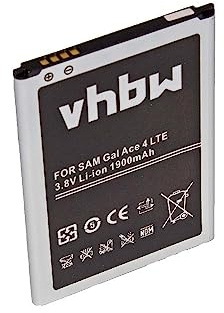 vhbw Akku kompatibel mit Samsung Galaxy SM-G357M, SM-G357FZ, SM-G357, Ace Style LTE, Ace 4 LTE Handy Smartphone Telefon (1900 mAh, 3,8 V, Li-Ion)