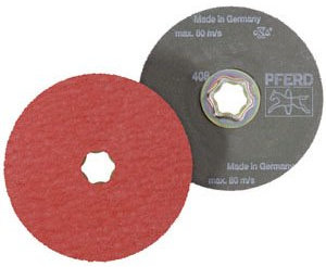 PFERD 722626 Fiberschleifer CC FS, Combiclick, Ausführung Keramikkorn CO-Cool, 120 Korngröße, 180mm