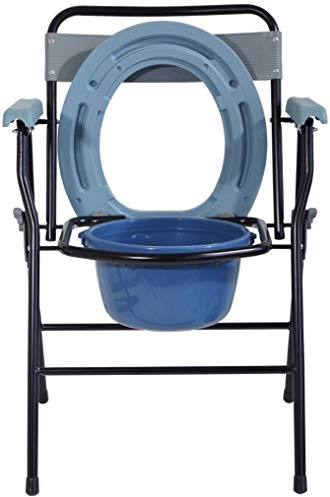 Aidapt Lightweight Folding Bedside Commode with Removable Bucket and Anti Slip Feet Aid