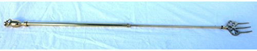 Messing ausziehbar Grillgabel, ausziehbar bis 78 cm Länge