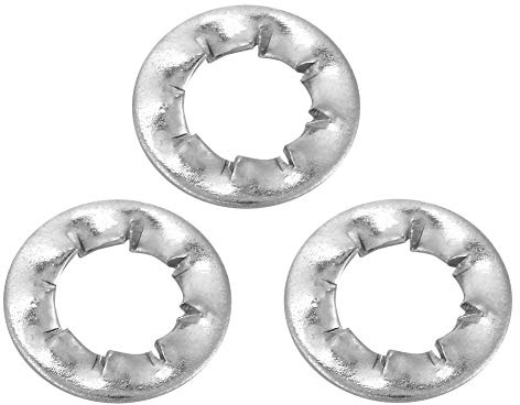 Arandela dentada, arandela de bloqueo dentada externa dentada de acero inoxidable 10/20/30/50/100 pcs (M3, M4, M5, M6, M8, M10, M12, M16)(M6(100PCS))