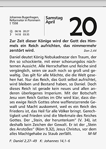 BRUNNEN Tageskalender „Neukirchener Kalender“ 2023 Blockgröße 11 x 15 cm, Rückwand 17 x 29,7 cm