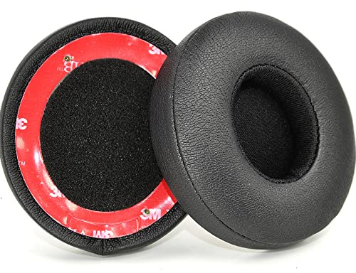 Solo3 Ear Pads Cushions Replacement for Beats Solo 2 & Solo 3 Wireless On-Ear Headphones, Ear Cushions Memory Foam Earpads with Soft Protein Leather (Black)