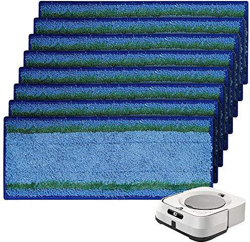 KVLZ Mop Pad Accessories for iRobot Braava Jet m6 Series Ultimate Robot Mop,Upgrade M6 Wet mop mat Washable and Reusable Robot Wet Mopping Pad Replacement Parts(Blue -8 Pack)