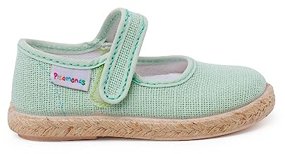 Pisamonas Merceditas Lino Sole Espadrille Självhäftande Förslutning Size 29 Color Vattengrön