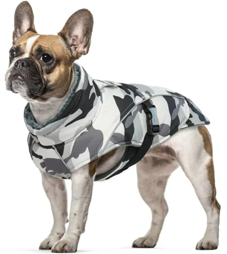 Hunde Wintermäntel, Hundepullover Kleine Hunde Hundejacke Fleece wasserdichte Kleine Hunde Winterweste Hundepullover Fashion Sports Hundemantel(Camouflage, S)