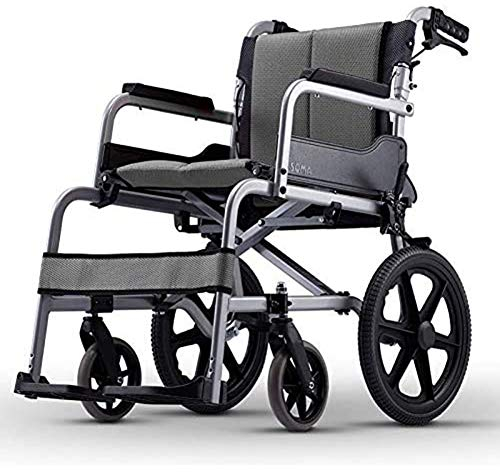 Mobilitäts-Walker, durch Begleitperson angetriebene Rollstühle mit klappbarer Rückenlehne, tragbare klappbare Rollstühle, Rahmen aus Aluminiumlegierung, kompakt