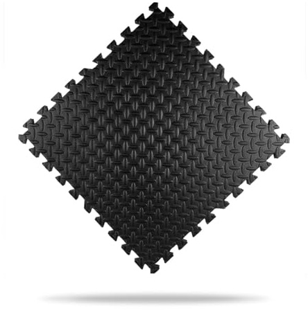 GymBeam Fitness Puzzle Mat II - Bodenschutzmatte Fitness, Gummimatten Boden, Puzzlematte für den Boden, praktisches Trainingszubehör, robustes Material, schalldämmend, 60 x 60 x 2,5 cm, 4 Stück