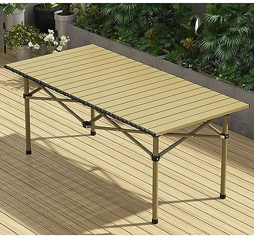 RUANLOV Portal Campingtisch faltbar, Klapptisch leicht Camping klappbarer Falttisch, Tragbar Klapptisch für Camping Picknick Garten Wandern Reisen (B 120cm)