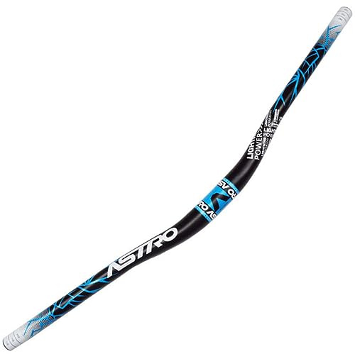 FukkeR Mountain Bike Bicycle Aluminum Riser Handlebar 31.8mm 720/780mm MTB Handle Bar For Downhill And Enduro Riding BMX DH XC AM FR Bicycle Bars Rise 25mm (Color : Black blue, Size : 780mm)