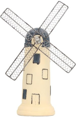 Statue de Moulin à Vent Hollandais Décorative, Figurine D'Ornement de Moulin à Vent Exquise pour Bureau, Meuble TV, Ornement de Bureau Durable et Accrocheur (Type 1)