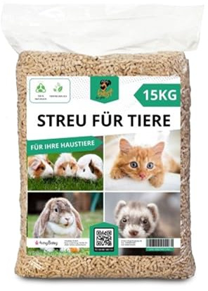Best for Home - Streu für Haustiere | 100% natürliche Bio-Katzenstreu | Tierstreu - Einstreu Kaninchen | Holzstreu | Geruchsneutralisierend | Absorbierend & Praktisch