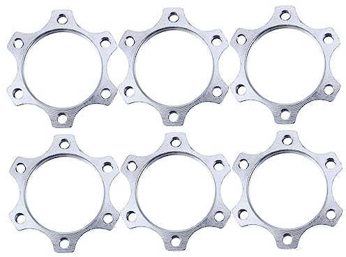 YARNOW Fahrrad Bremsscheiben Adapter aus Aluminium 6 Stück mit 6-Loch Gewindesitz für Scheibenbremsen Umrüstung und Stabile Befestigung
