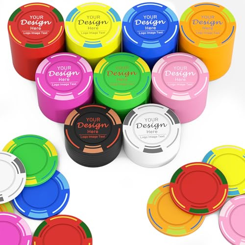 Shueewago 100 individuelle Pokerchips, bedruckt mit Ihrem personalisierten Text und Bild für Getränke oder Bar-Spiele, Junggesellinnenabschiede, Texas Hold'em, Card Club oder Pokerspiele für späte