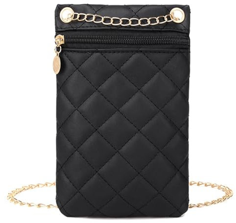 APMGONT Handy Umhängetasche Damen, Handytasche zum Umhängen Klein PU Leder Tasche Damen Handy Crossbody Tasche Multifunktionale Handytasche Umhängetaschen Geldbeutel für Mädchen Frauen (Schwarz)