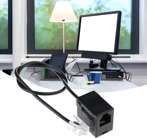 Wilgure Câble adaptateur RJ45 vers RJ11 Ethernet RJ45 mâle vers téléphone RJ11 femelle pour câble réseau de télécommunications