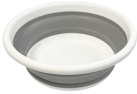 OLPRO Collapsible Round Washing Bowl, 5 Litre Capacity, Folds Down for Easy Storage, Durable and flexiable Silicone
