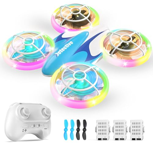 HOTOIQ Drones, Birthday Gift for Boys Girls, Toys for 6-10+ Year Old Kids, 6 LED Lighting Modes, RC Quadcopter with 3 Batteries Longer Flight Time, Childrens Drone Toys Gifts for Boys and Girls