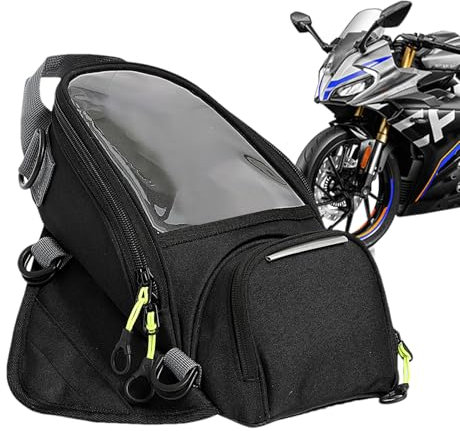 yanzisura Borsa Da Serbatoio Per Moto, Magnetica Borsa Posteriore Impermeabile Per Moto, Borse Supporto Per Telefono Cellulare Motos, Borse Porta Cellulare Per Motos Con Finestra Trasparente