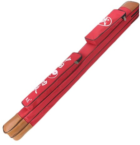 Kinesiskt kung fu svärd Kampsportssvärdsväska Flerfärgad Flera Lager(Red,Double layer)