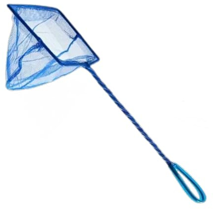 Épuisette Aquarium Maille Ultra-Fine 15 cm — Filet Extra-Doux pour Poissons, Crevettes & Alevins • Manche Ergonomique • Matériaux Résistants (Eau Douce & Salée)