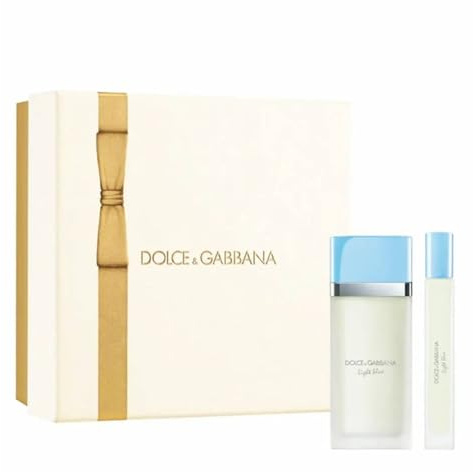Dolce e Gabbana Light Blue Confezione Regalo Donna Profumo Eau De Toilette Spray 50 Ml e Profumo Da Viaggio Eau De Toilette 10 Ml