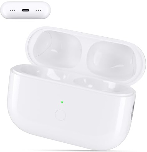 Custodia di Ricarica Wireless per AirPods Pro 1a / 2a Gen con Porta USB-C, Custodie di Ricambio Compatibili con AirPods Pro 1/2, Certificata Qi con Pulsante di Sincronizzazione di Appariamento