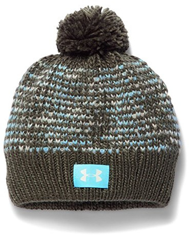 Under Armour Girls' Speckle Beanie, Downtown Green (330)/White, One Size Fits All