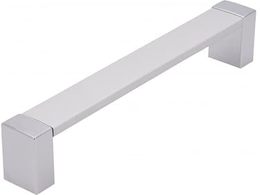 SIRO Möbelgriff Adendorf, Modern, Aluminium - Kunststoff silber natur matt galvanisiert chrom glänzend, 172 mm x 30 mm x 21 mm, LA 160 mm, 2156-172AL1G1