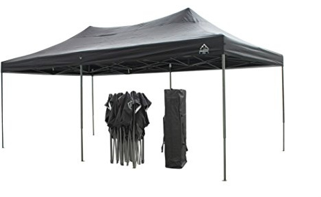 All Seasons Gazebos 3x6 Fully Waterproof Pop up Gazebo With Accessories - Black