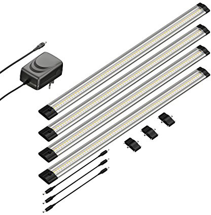 parlat LED Unterbau-Leuchte SIRIS, flach, je 50cm, je 655lm, weiß, 4er Set