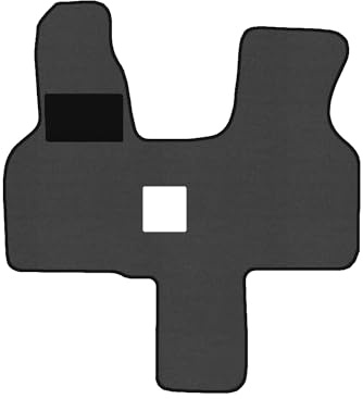 Fußmatten passend für VW T4 Typ 70, 7D 2-Sitzer Schaltgetriebe (Baujahr 1990-2003), Deluxe grau | 1-TLG | Umrandung schwarz