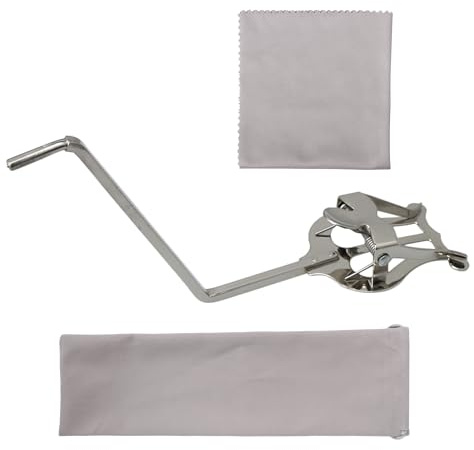 lovermusic Lovermusic - Soporte de Clip Redondo Plateado, Abrazadera Saxo Alto