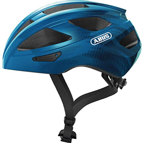 ABUS Rennradhelm Macator - sportiver Fahrradhelm für Einsteiger - auch für Zopfträger/-innen - für Damen und Herren - Blau, Größe M