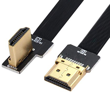 xiwai CYFPV FPV HDMI maschio a angolo retto 90D HDMI maschio HDTV FPC cavo piatto per FPV HDTV multicopter fotografia aerea (0,8 m)