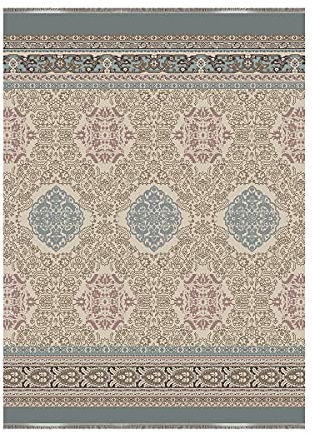 Bassetti Jacquard Plaid Piazza San Marco Beige 41, 100% Baumwolle, Größe: 140cm x 190cm, 9314559