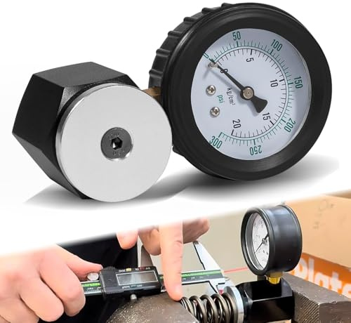 66835 Valve Spring Tester 0-300 lb Range, Mini Portable Valve Spring Gauge, Easy-Store, Fits Vise/Arbor Press
