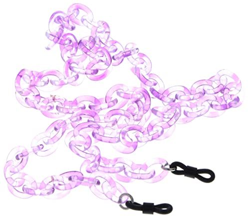 Farbenfrohe Brillenkette KC10 mit Gummischlaufe und Stopper im leuchtenden Rosa