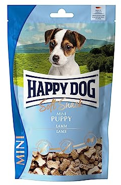 Happy Dog SoftSnack Mini Puppy Lamm & Reis, 100 g weich klein | Extra kleine weiche Welpensnacks mit Lamm & Reis, weizenfreie Rezeptur ohne Zuckerzusatz, kleine Rassen