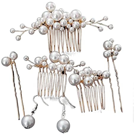 Braut Haarkämme Haarkamm Hochzeit Hochzeit Haarkamm Perle Haarschmuck Haar Seitenkamm Clips Perle Haarspangen Für Braut Brautjungfer Haarkamm Braut Braut Seitenkamm