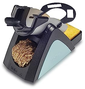 Weller T0051518499 Pinzette, Poggiapiedi di Sicurezza, Lana di Metallo, Ottone e Spugna