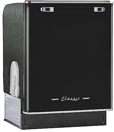 Unique Appliances Classic Retro Built-In Dishwasher, Extremely Quiet Dishwasher Machine for Home Use, 6 Wash Cycles, 14 Place Settings, 24, Midnight Black, 120 V