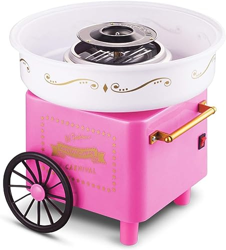 Cotton Candy Floss Maker, Retro Electric Cotton Candy Machine, Stainless Steel Bottom Groove, Ceramic Heating Tube, for Kids Creative Gift