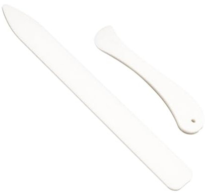 SLEEKEE 2 coltelli da origami, set di coltelli pieghevoli in osso bianco, adatti per artigianato fai da te, artigianato e creazioni artistiche.